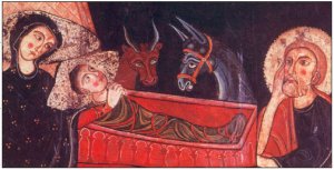 La naissance de Jésus - peinture sur bois - art catalan, XIIIe siècle | DR