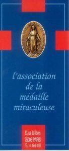 flyer de l'association de la médaille miraculeuse