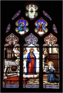 Sacré Coeur vitrail de l'église Sainte Marie-Madeleine de Vendôme