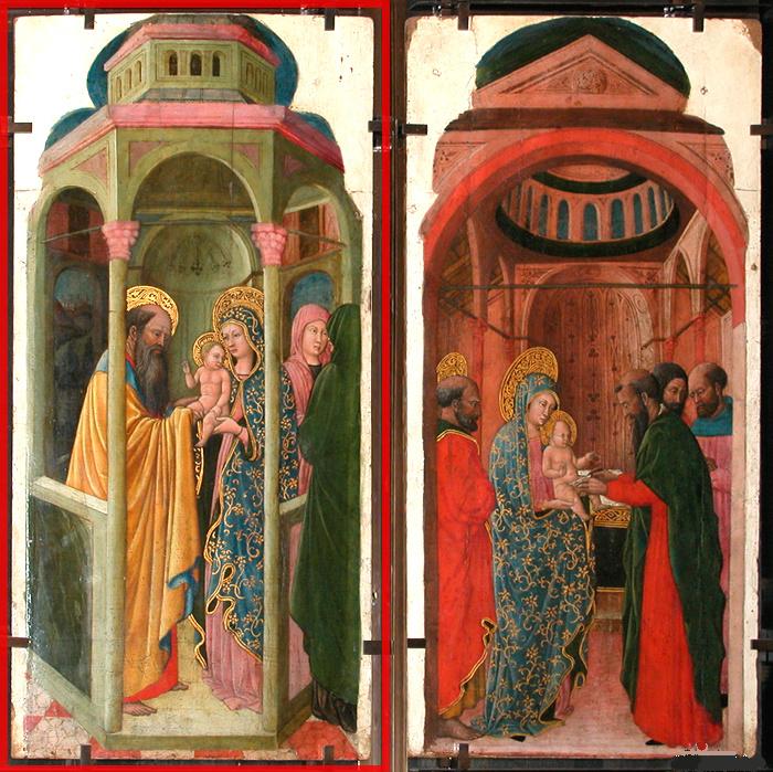 La Présentation de Jésus au Temple (Peinture à l'huile sur bois) de Giovanni Francesco da Rimini (Italie - 1420-1469) Louvre