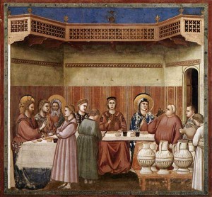 Les noces de Cana - Giotto 1266-1337 fresque chapelle Scrovogni Padoue