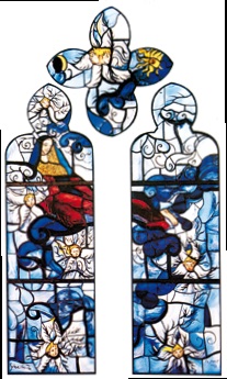 Assomption - vitrail de Notre-Dame de Talant - Gérard Garouste