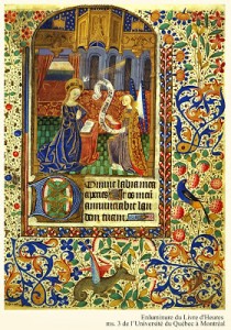 Annontiation à la Vierge du livre d'Heures de Pellegrin de Remicourt