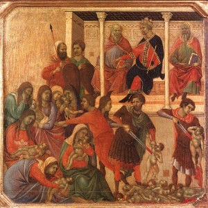 Duccio le massacre des Saints Innocents 1308-11 Museo dell'Opera Sienne