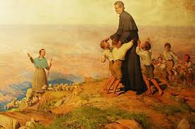 Don Bosco et les enfants peinture de Ramon Bofarull Don Bosco et les enfants peinture de Ramon Bofarull