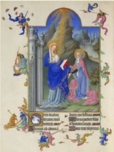 Les Très Riches Heures du duc de Berry Folio Folio 38v - La Visitation de Marie