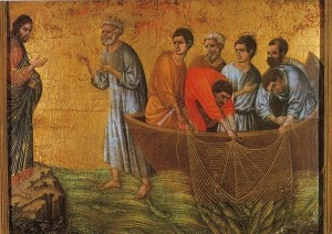 Saint Pierre et les Apôtres - la pêche miraculeuse - Duccio