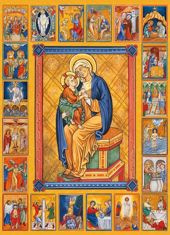 les Mystères du Rosaire d'après le psautier d'Ingeburge XIIe siècle