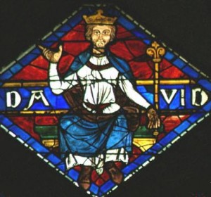 Le roi David motif d'un vitrail de ND de Chartres