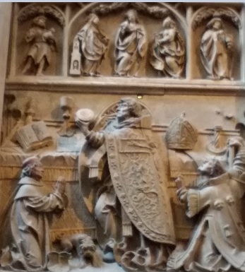 Jean Sobieski servant la messe avant la bataille - cathédrale Saint Étienne Vienne Autriche