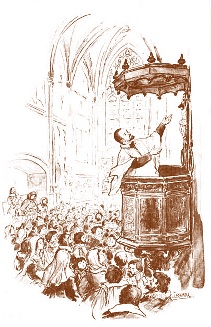 Sermon de Folleville, aquarelle - J. Bernal