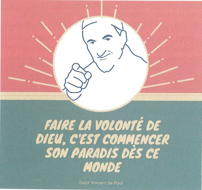 Saint Vincent de Paul logo faire la volonté de Dieu