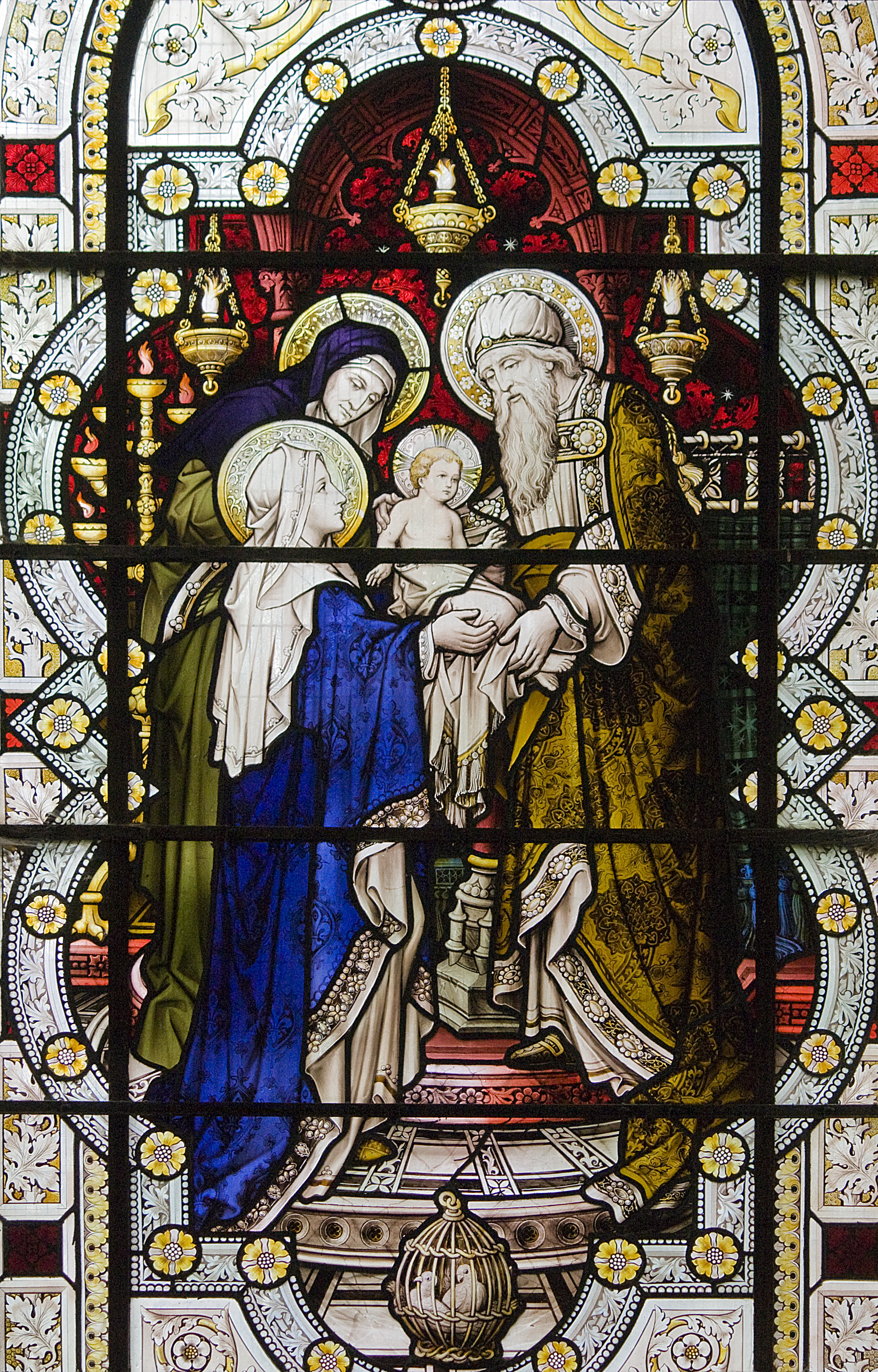 Présentation de Jésus au Temple - vitrail - Honington Angleterre