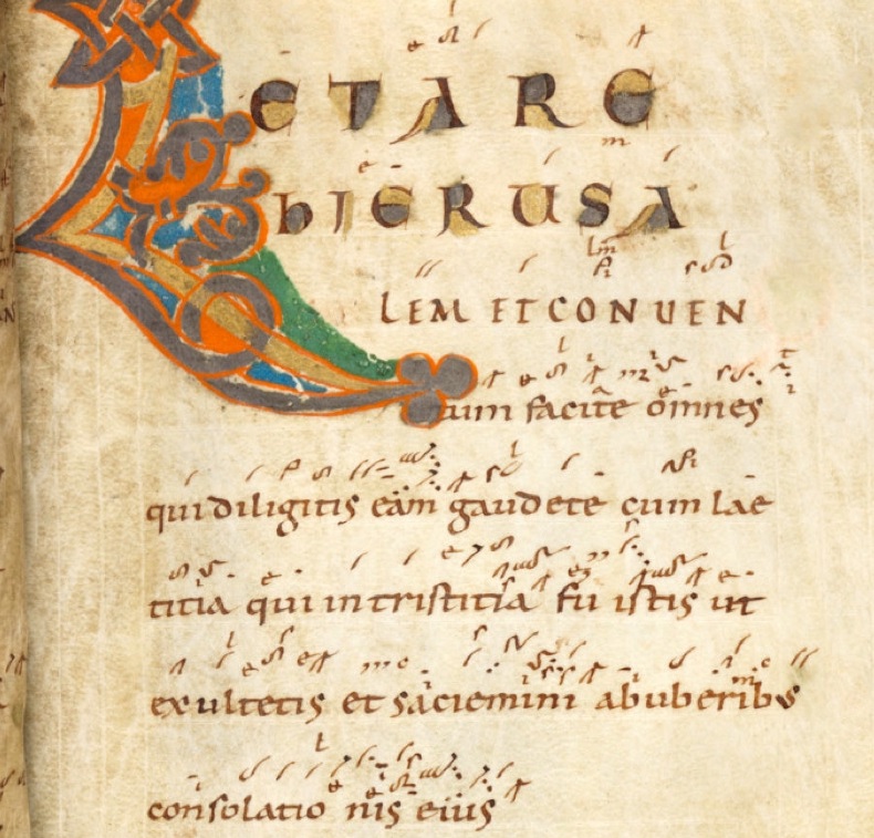 Laetare Jerusalem- manuscrit d'Einsiedeln