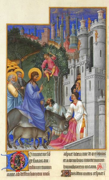 Les Très Riches Heures du Duc de Berry - Entrée de Jésus à Jérusalem - Limbourg brothers - 1416