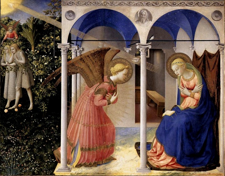 Fra Angelico - l’Annonciation et le mystère de la Rédemption (Adam et Eve) - musée du Prado Fra Angelico - l’Annonciation et le mystère de la Rédemption (Adam et Eve) - musée du Prado