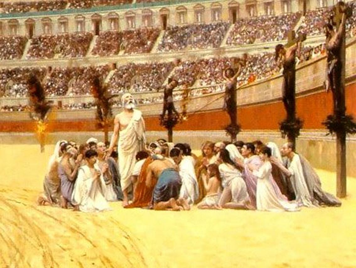 Léon Gérome (1824–1904) Dernière prière de Chrétiens Martyrs (détail) Léon Gérome (1824–1904) Dernière prière de Chrétiens Martyrs (détail)