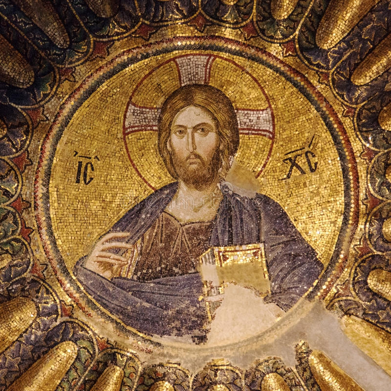 Christ Pantocrator église de Chora, Istanbul, Turquie, mosaïque