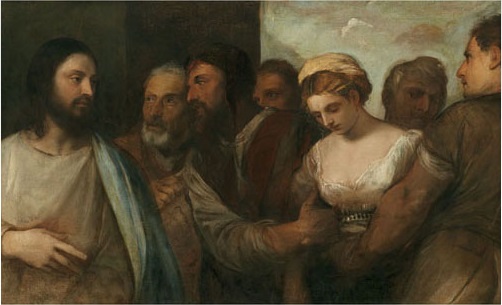 Jésus et la femme adultère Tiziano Vecelli 1520 - Musée d'histoire de l'art de Vienne Autriche Jésus et la femme adultère Tiziano Vecelli 1520 - Musée d'histoire de l'art de Vienne Autriche