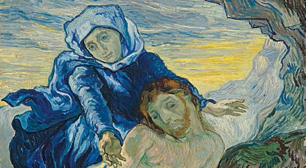 Pietà, Vincent Van Gogh (1853-1890) d’après Delacroix