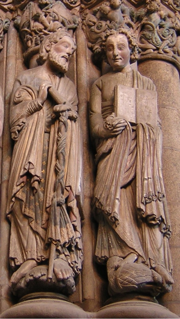 les apôtres Jacques et Jean dans la cathédrale de Compostelle les apôtres Jacques et Jean dans la cathédrale de Compostelle