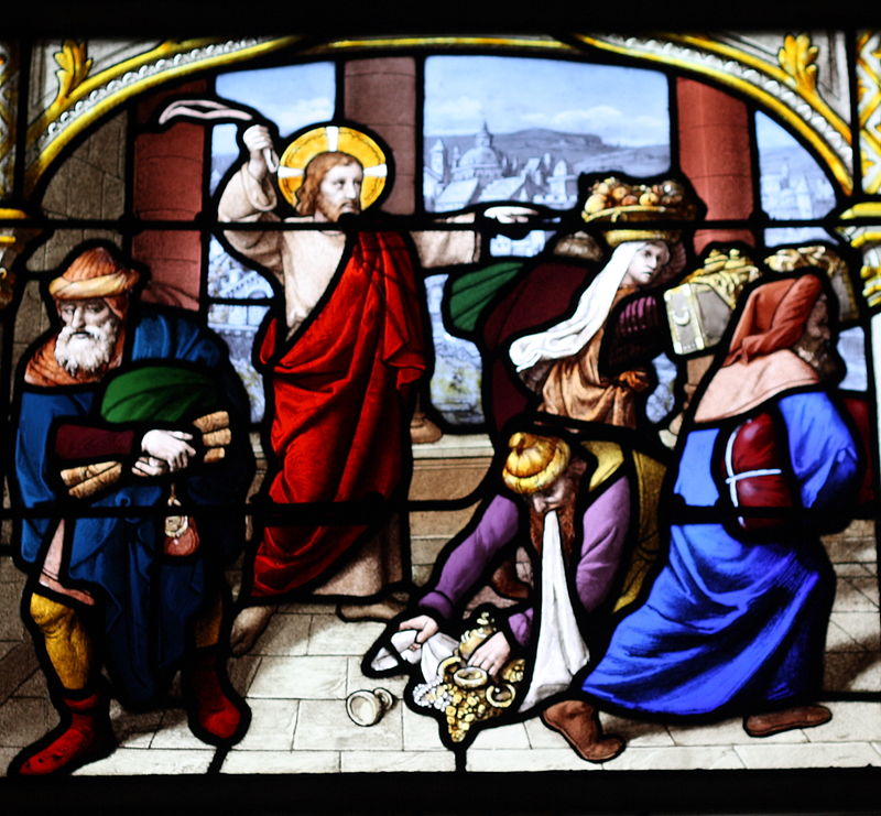 Jésus et les marchands du temple - église Saint-Aignan Chartres
