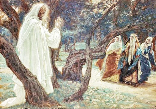 James Tissot - Le Christ apparaît aux saintes femmes : Allez annoncer à mes frères James Tissot - Le Christ apparaît aux saintes femmes : Allez annoncer à mes frères