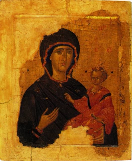 Le monastère de la Panaghia Hodēgētria (« Celle qui montre la Voie ») aurait abrité l’icône de la Hodegretria, image de la Vierge qui aurait été peinte par saint Luc