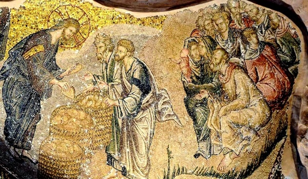 Saint Sauveur in Chora, Istanbul, mosaïque de la multiplication des pains 