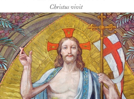 Christus vivit - le Christ vit - peinture de Jésus sous la croix dans l'église Collegiata dell'Assunta d'Arco - artiste inconnu Christus vivit - le Christ vit - peinture de Jésus sous la croix dans l'église Collegiata dell'Assunta d'Arco - artiste inconnu