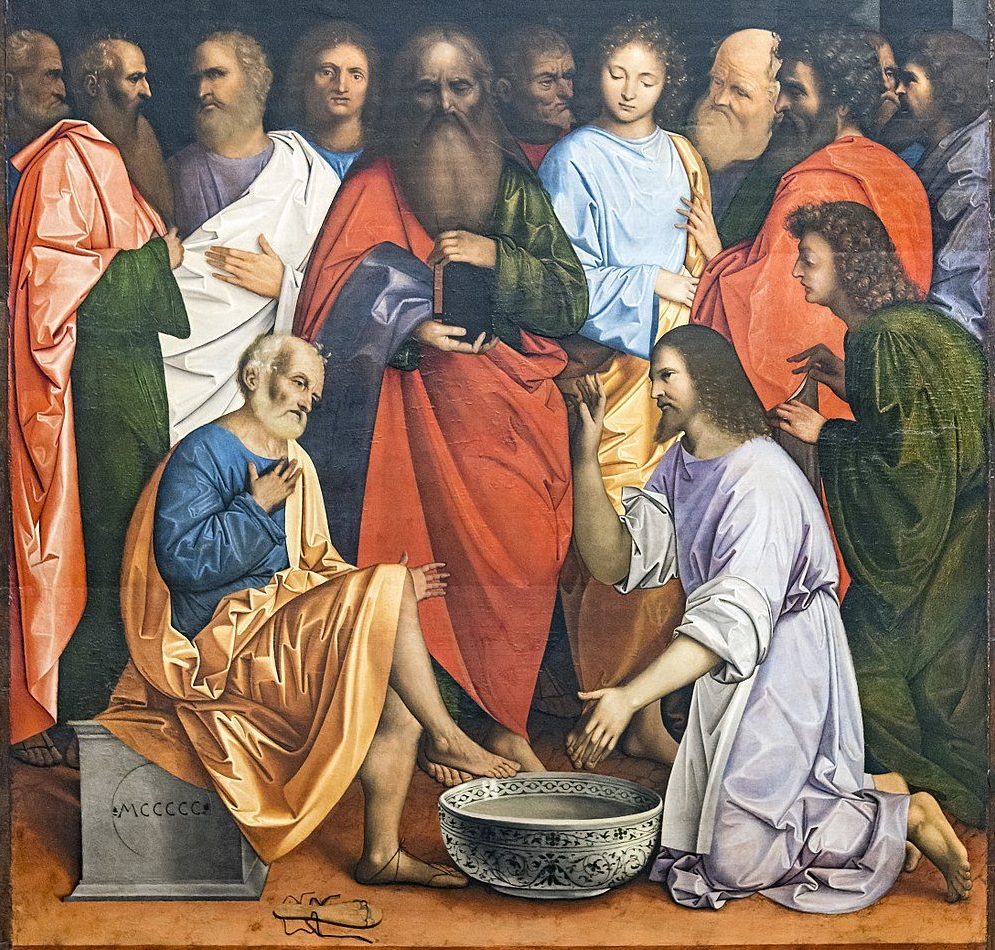 Le Christ lavant les pieds des disciples - Giovanni Agostino da Lodi 1470-1519 Le Christ lavant les pieds des disciples - Giovanni Agostino da Lodi 1470-1519