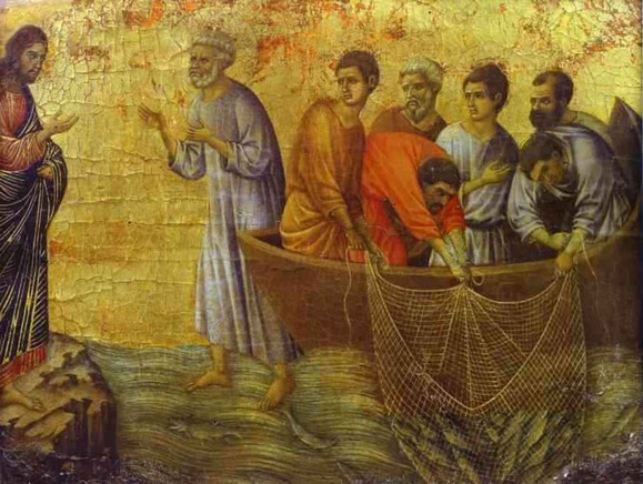 la pèche miraculeuse- Duccio di Buoninsegna (vers 1255-vers 1319) - Sienne, Musée de l’Œuvre de la cathédrale