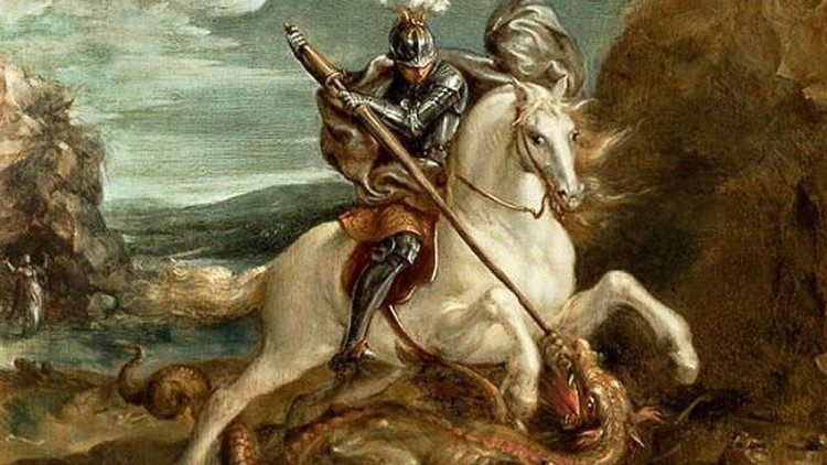saint Georges terrassant le démon Hans von Aachen (1552-1615)