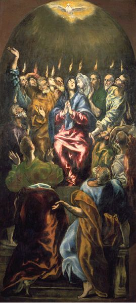Pentecôte du Gréco - vers 1600, Huile sur toile, Madrid, Musée dru Prado. Pentecôte du Gréco - vers 1600, Huile sur toile, Madrid, Musée dru Prado.