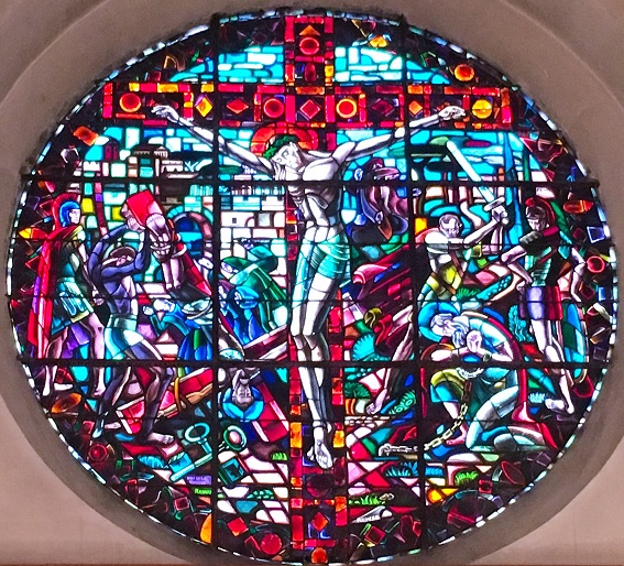 Martyres de Jésus, de saint Pierre et saint Paul - vitrail du chœur église Saint Pierre et saint Paul Ivry-sur-Seine 94 Martyres de Jésus, de saint Pierre et saint Paul - vitrail du chœur église Saint Pierre et saint Paul Ivry-sur-Seine 94