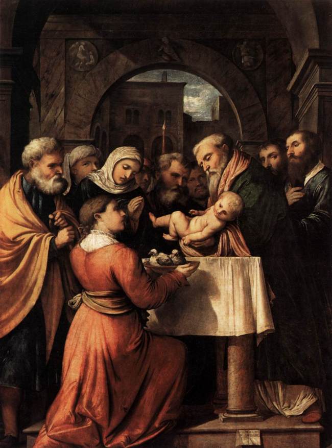 Présentation d e Jésus au Temple - Girolamo Romanino  Pinacoteca di Brera Milan