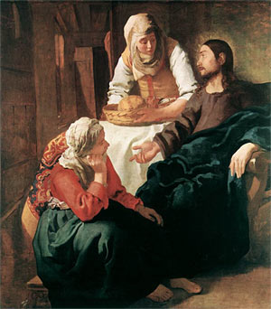Le Christ dans la maison de Marthe et Marie, Jan Vermeer. Le Christ dans la maison de Marthe et Marie, Jan Vermeer.