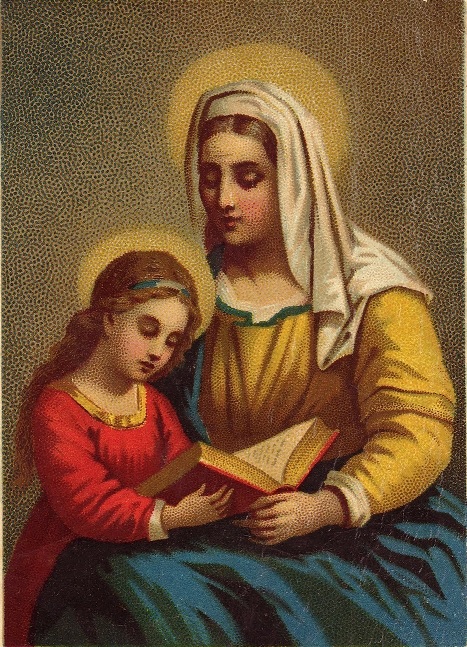 Sainte Anne apprenant à lire la Sainte Écriture à Marie