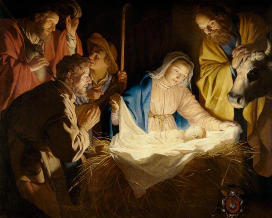 adoration des bergers Gerrit van Honthorst 1590-1656