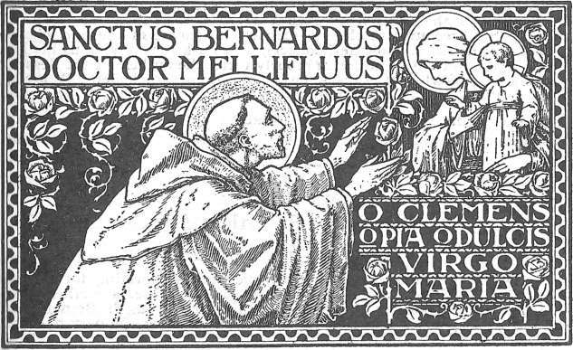 Saint Bernard, Jésus et la Vierge Marie