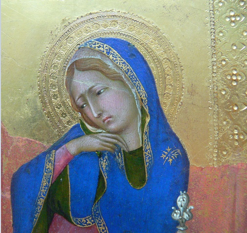 Simone Martini - détail de L'Annonciation, XIIIe siècle, Musée royal des Beaux-Arts d'Anvers