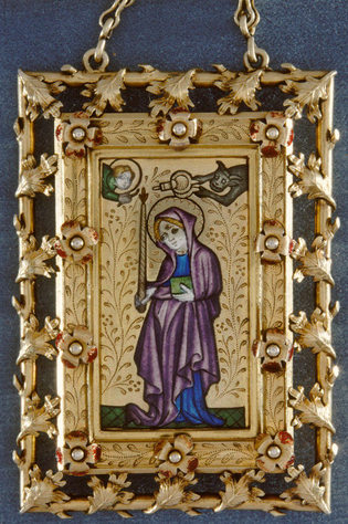 tableau-reliquaire de sainte Geneviève - musée de Cluny Paris tableau-reliquaire de sainte Geneviève - musée de Cluny Paris