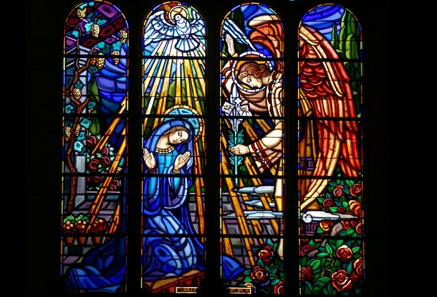 Annonciation vitrail église du Sacré-Coeur Bourg-en-Bresse