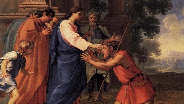 Jésus et Bartimée -Eustache Lesueur