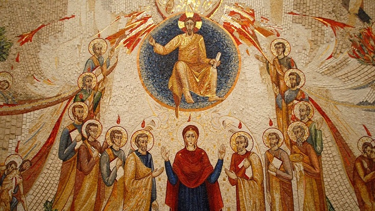Mosaïque dans la chapelle de la Mère du Rédempteur au Vatican Mosaïque dans la chapelle de la Mère du Rédempteur au Vatican