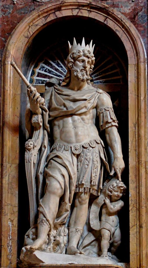 Statue de David par Nicolas Cordier, Basilique Sainte Marie Majeure Rome Statue de David par Nicolas Cordier, Basilique Sainte Marie Majeure Rome