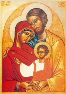 Icône : La sainte Famille, ©Atelier des Bénédictines du Mont des Oliviers - Claire Nguyen Duy