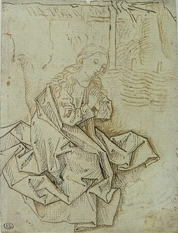 Vierge en prière agenouillée - Martin Schöngauer XVe siècle - Musée du Louvre