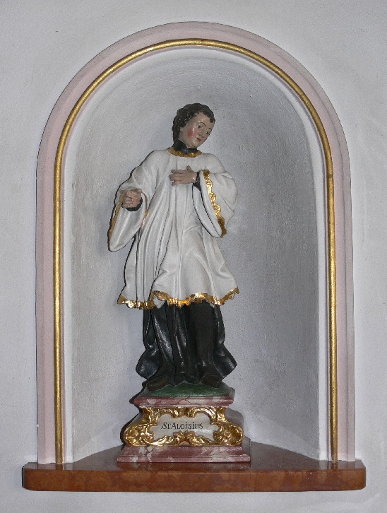 Statue de saint Louis de Gonzague - Église paroissiale d'Horgenzell Bade-Wurtemberg Allemagne