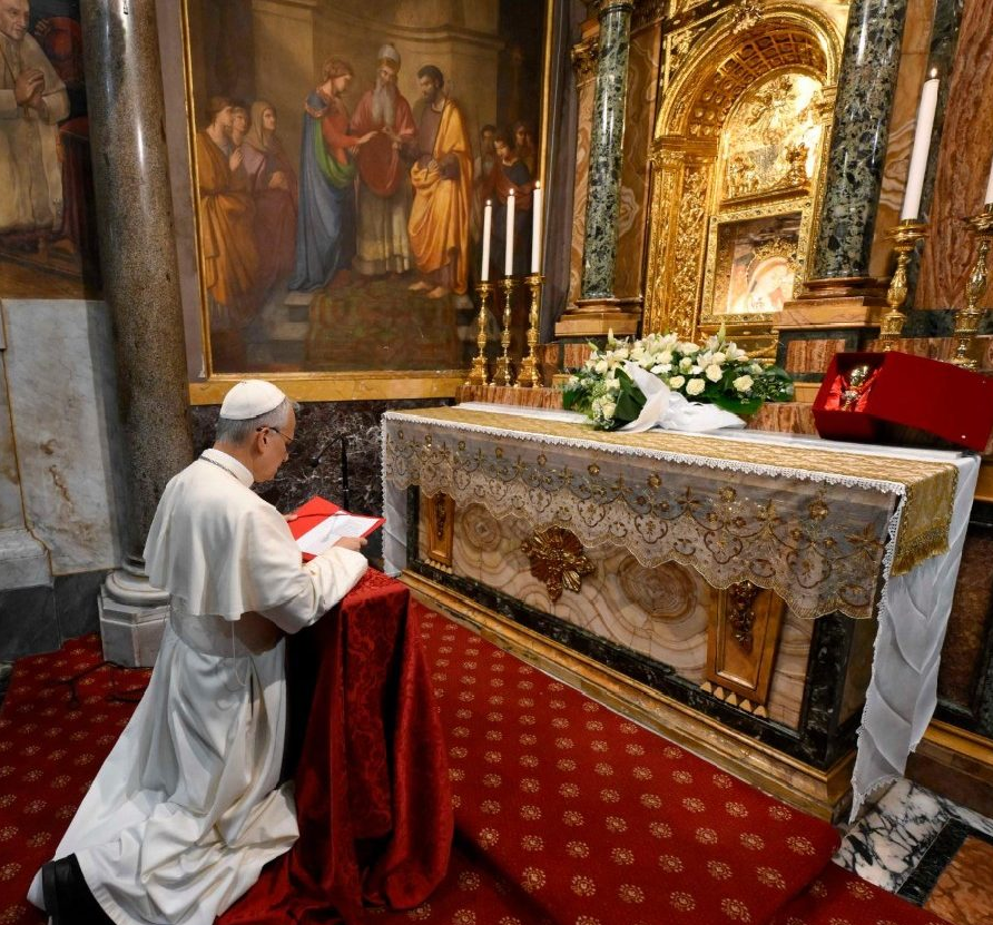 Léon XIV en visite au sanctuaire de Notre-Dame-du-Bon-Conseil à Genazzano @Vatican Media